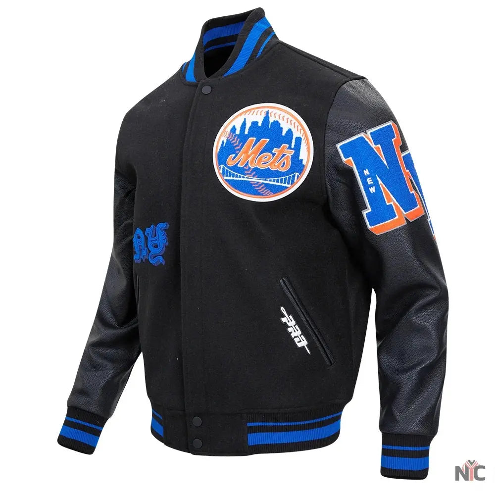 New York Mets Old English Varsity Jacket NYC Jackets
