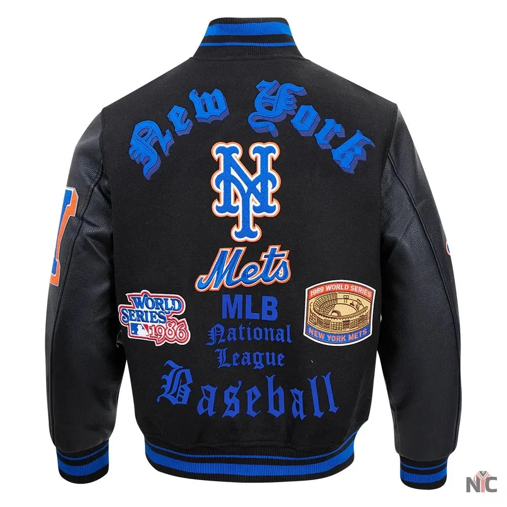 New York Mets Old English Varsity Jacket NYC Jackets