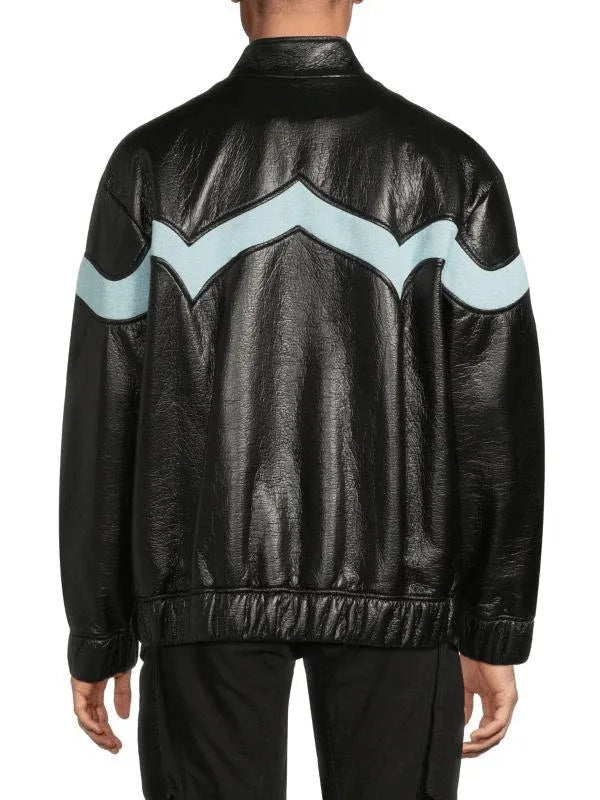 New York Street Bella Hadid Black Leather Jacket NYC Jackets