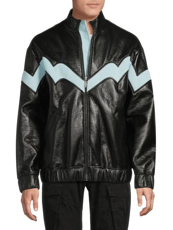 New York Street Bella Hadid Black Leather Jacket NYC Jackets