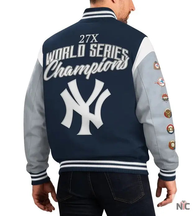 New York Yankees 27 Time World Series Varsity Jacket NYC Jackets