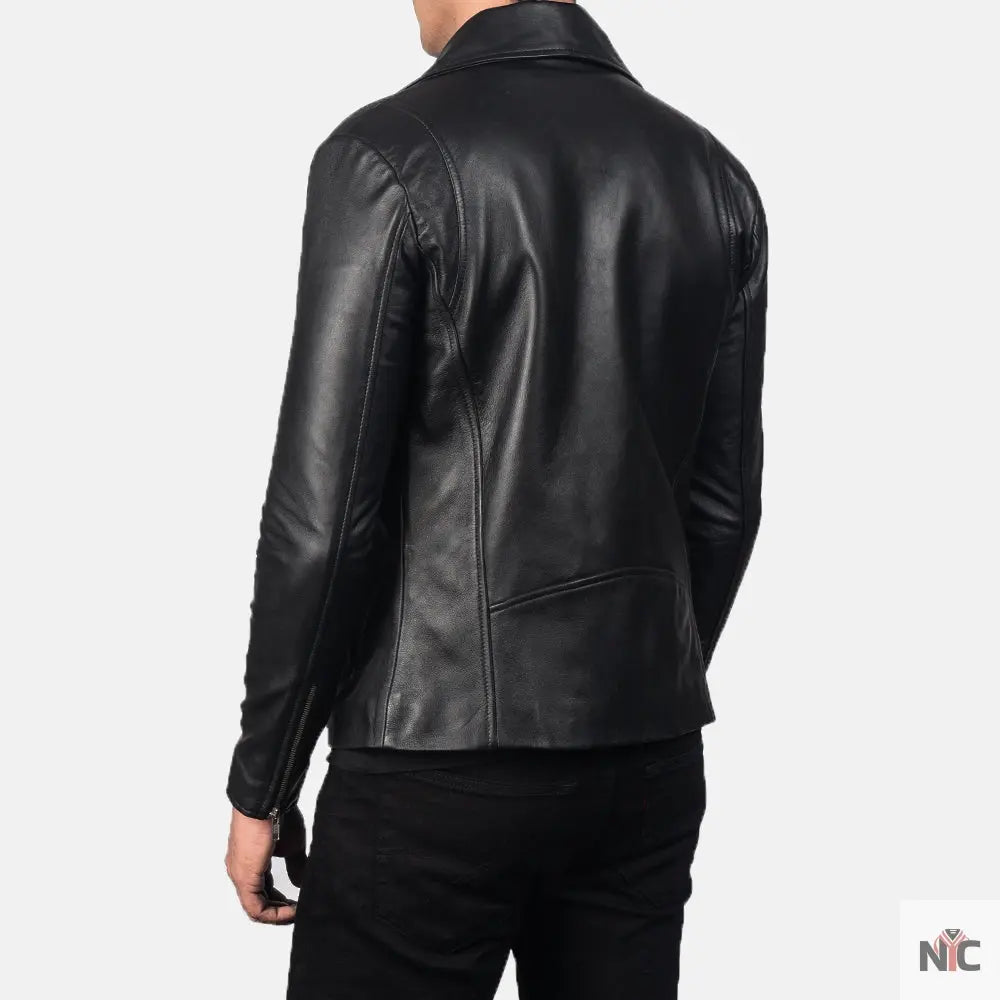 Noah Black Leather Biker Jacket NYC Jackets
