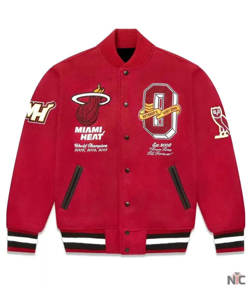 OVO Miami Heat Varsity Jacket NYC Jackets