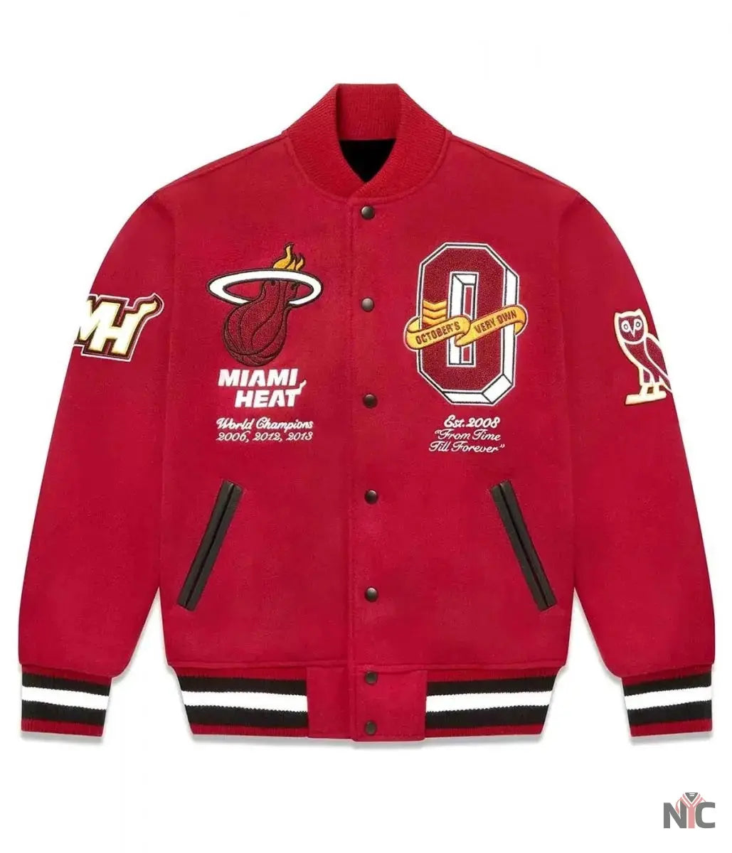 OVO Miami Heat Varsity Jacket NYC Jackets