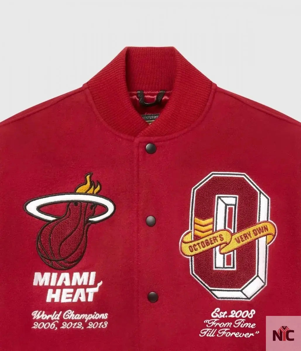 OVO Miami Heat Varsity Jacket NYC Jackets