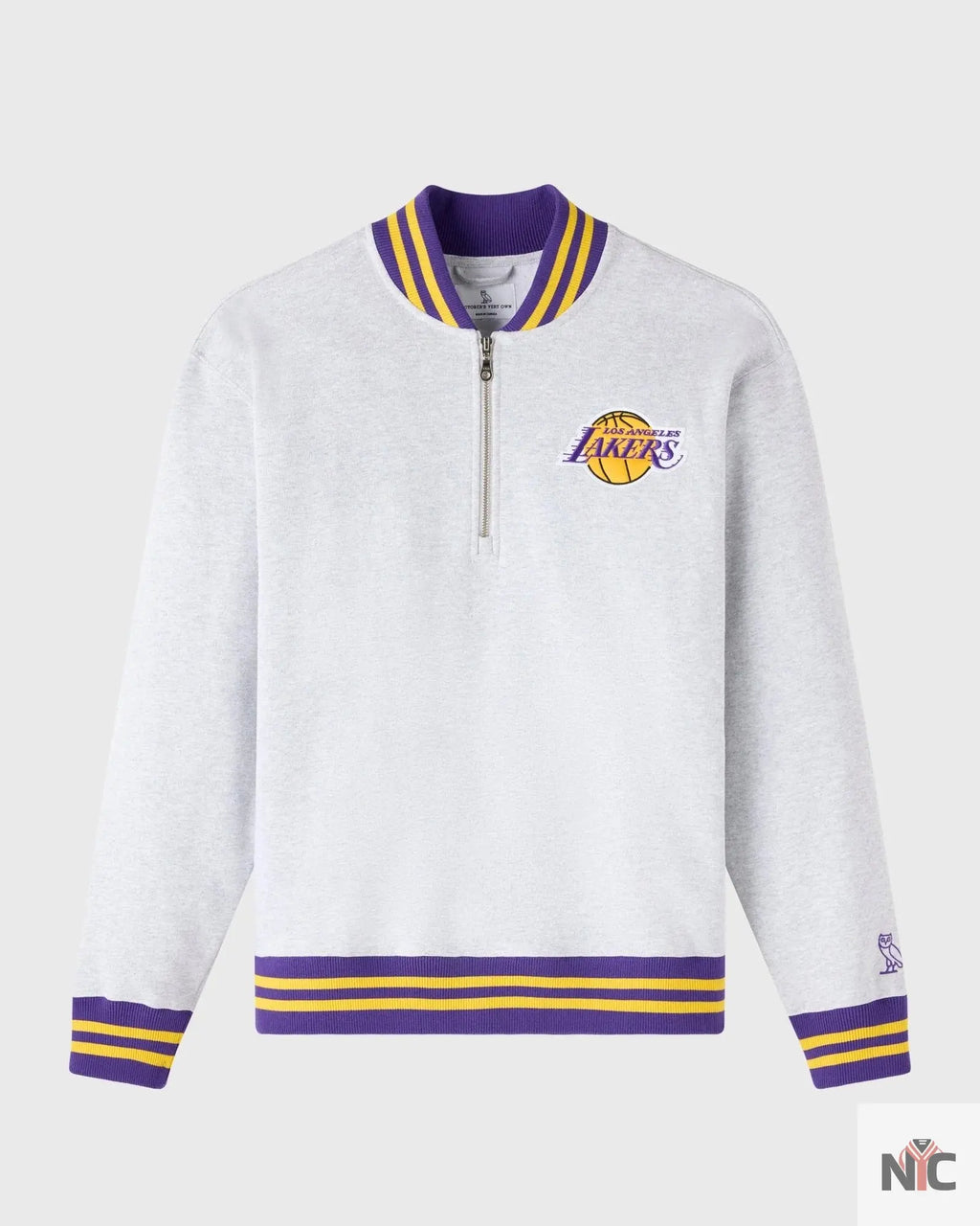 OVO X NBA Los Angeles Lakers Quarter-zip Mockneck Sweatshirt NYC Jackets