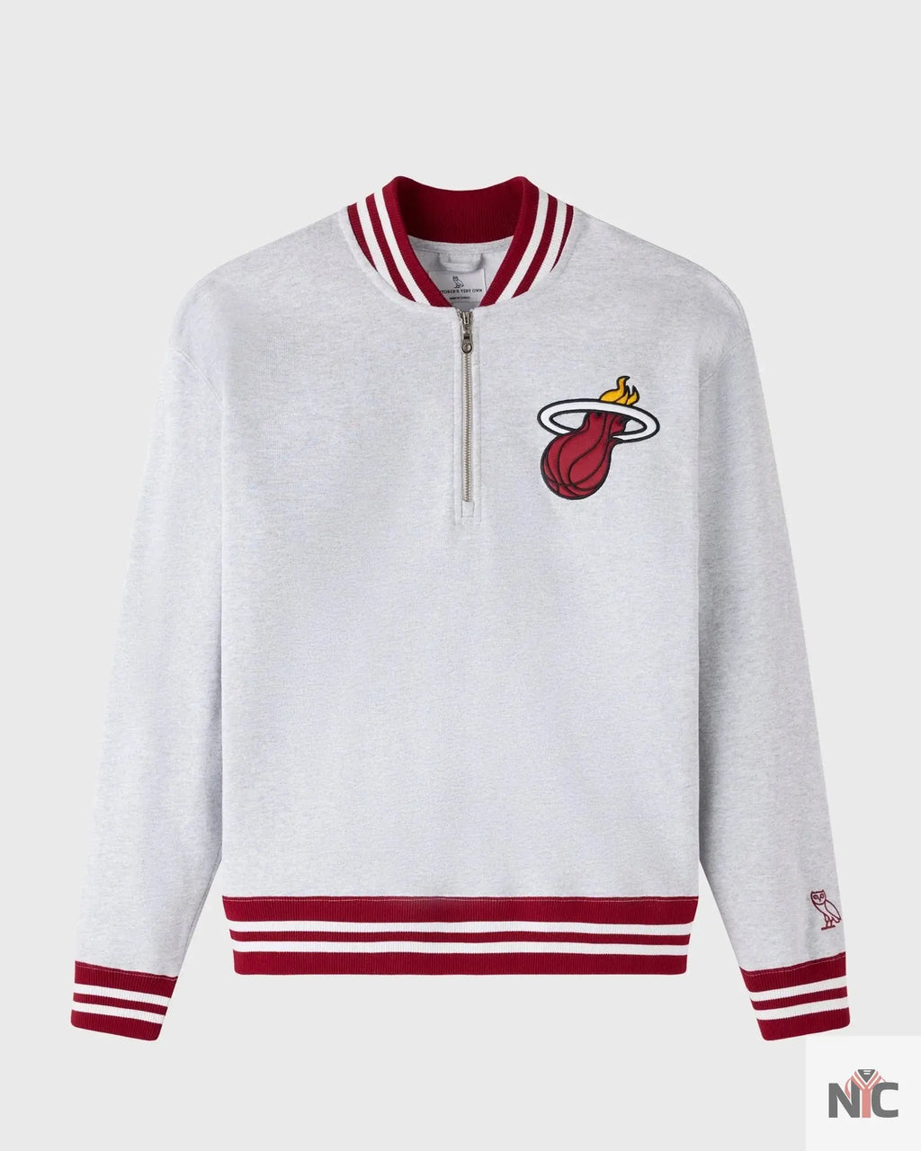 OVO X NBA Miami Heat Quarter-zip Mockneck Sweatshirt NYC Jackets