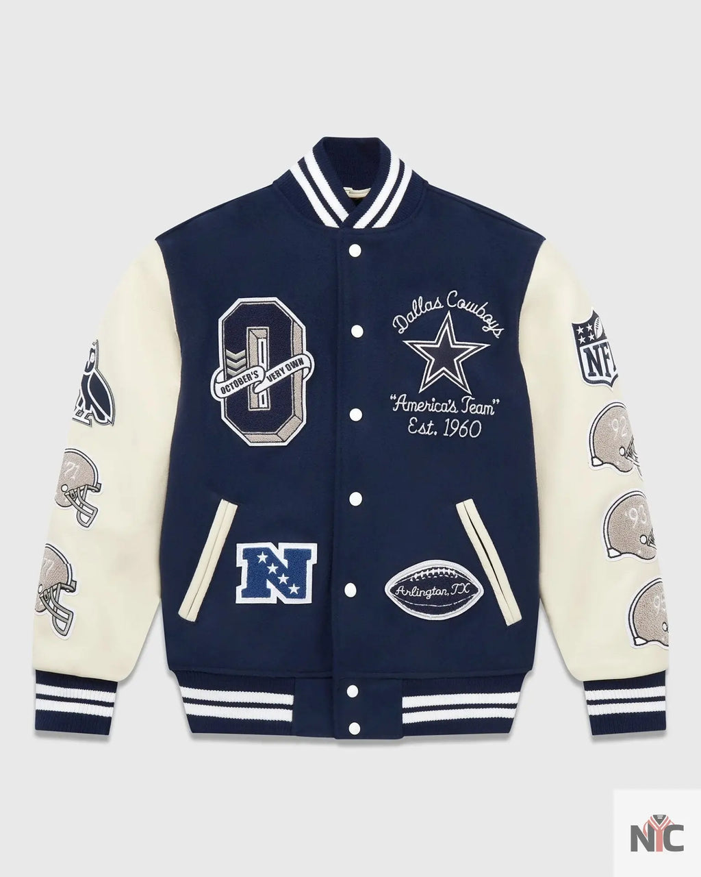 OVO X NFL Dallas Cowboys Varsity Jacket NYC Jackets