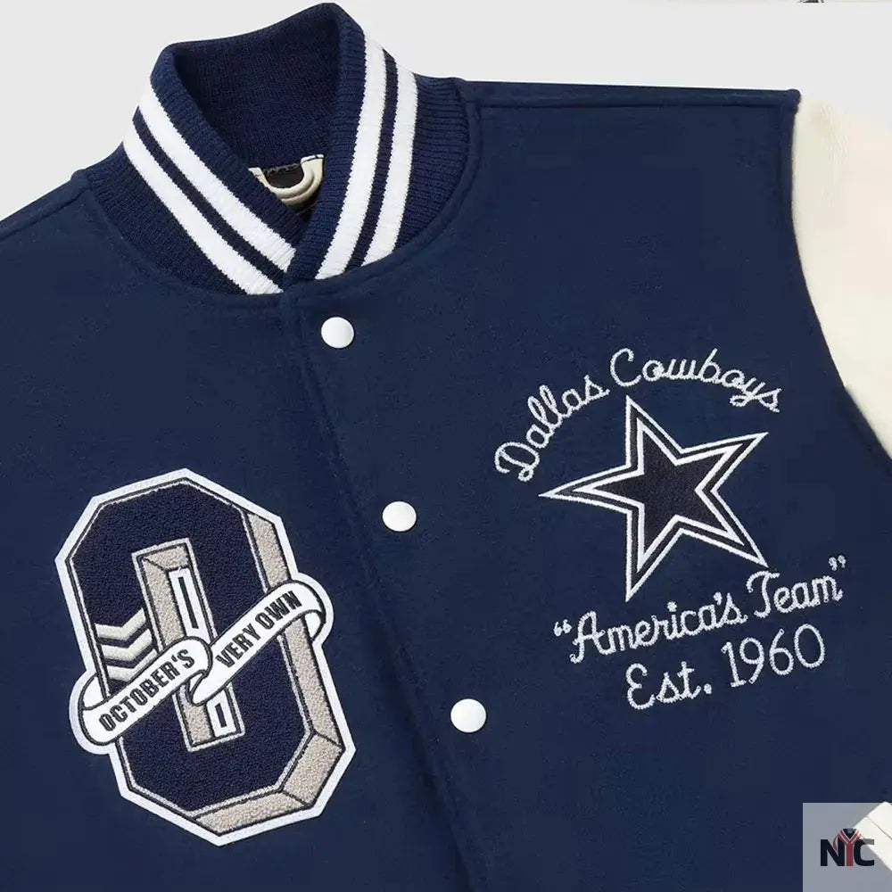 OVO X NFL Dallas Cowboys Varsity Jacket NYC Jackets