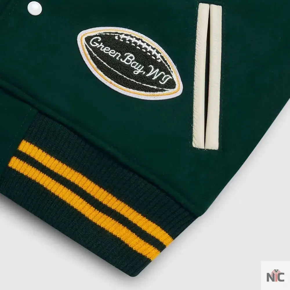 OVO X NFL Green Bay Packers Varsity Jacket NYC Jackets