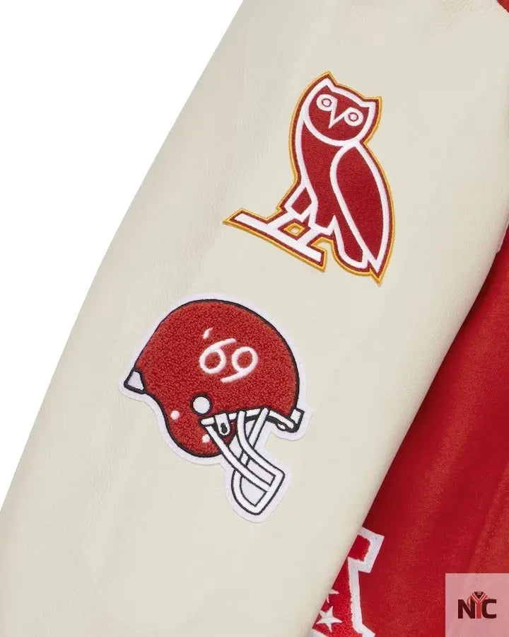 OVO x NFL Kansas City Chiefs Varsity Jacket NYC Jackets