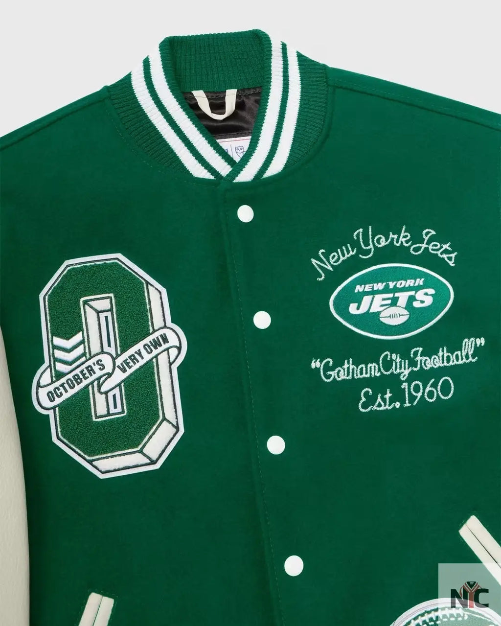 OVO x NFL New York Jets Varsity Jacket NYC Jackets