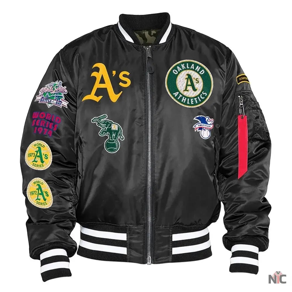 Oakland Athletics Bomber MA-1 Jacket NYC Jackets