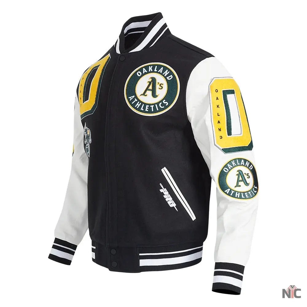 Oakland Athletics Mashup Varsity Jacket NYC Jackets