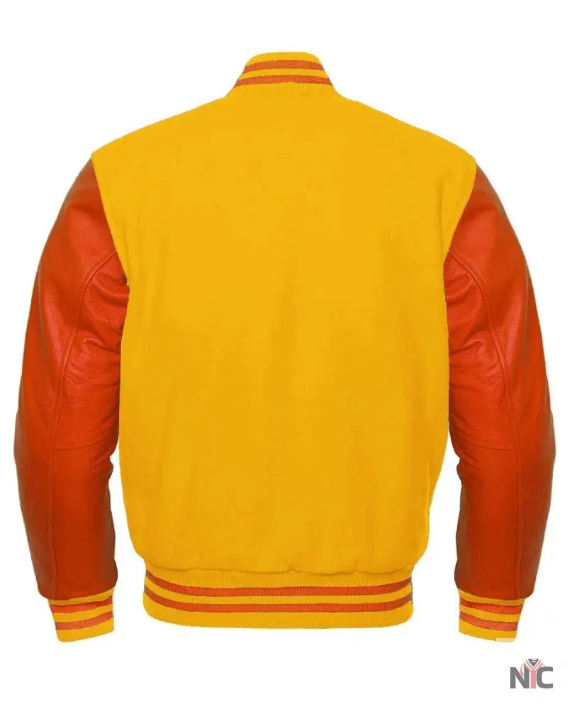 Orange And Yellow Varsity Jacket NYC Jackets