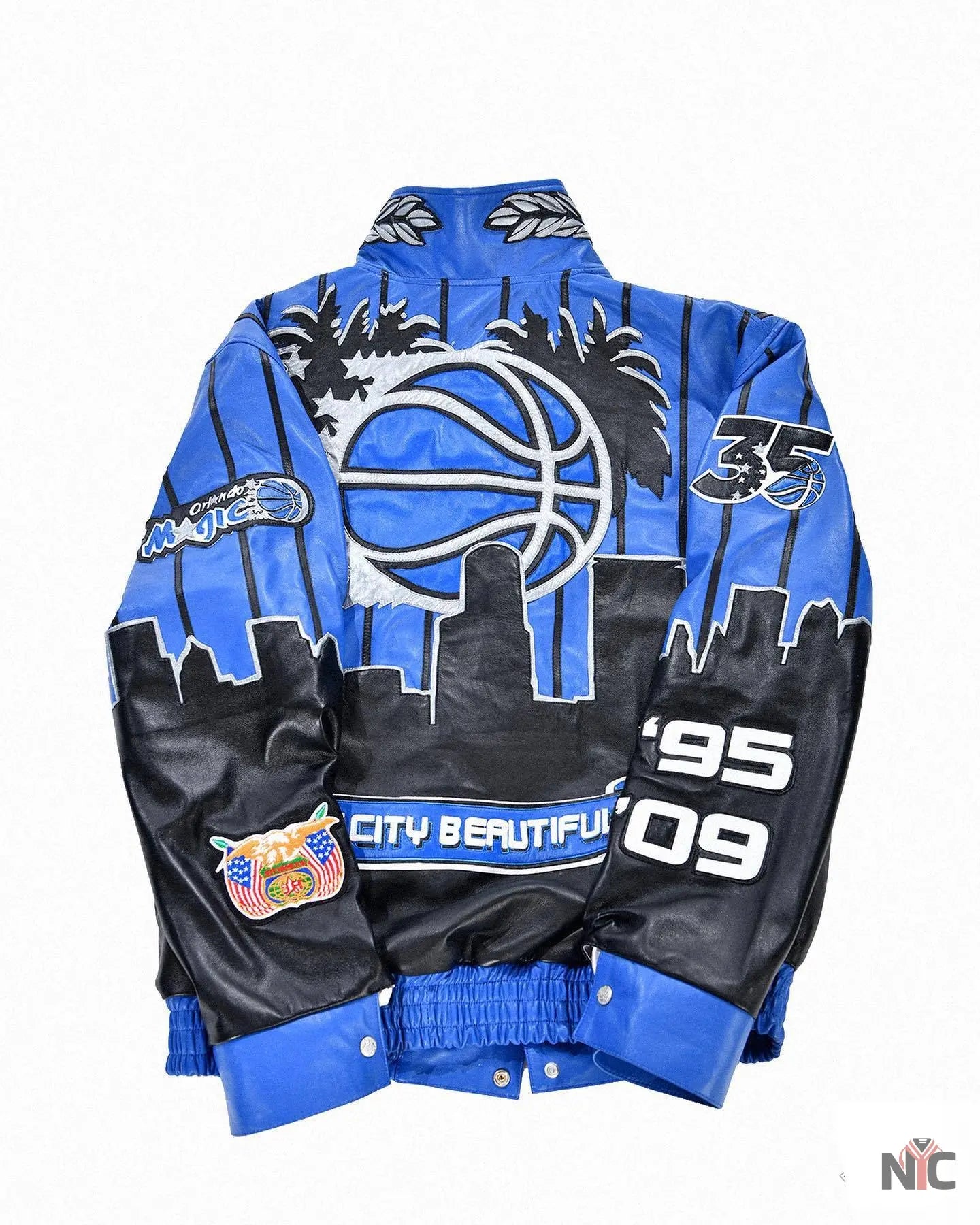 Orlando Magic x Jeff Hamilton NBA Blue Varsity Jacket NYC Jackets