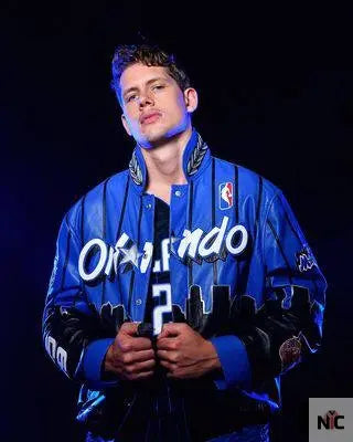 Orlando Magic x Jeff Hamilton NBA Blue Varsity Jacket NYC Jackets