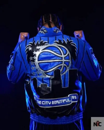 Orlando Magic x Jeff Hamilton NBA Blue Varsity Jacket NYC Jackets