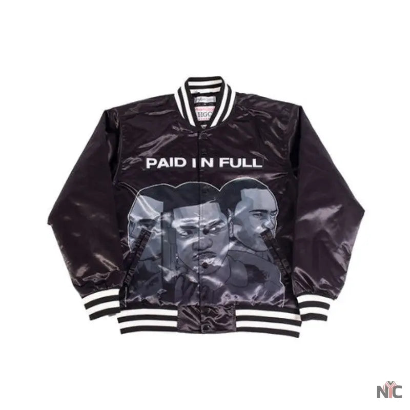 Paid In Full Black Satin Jacket NYC Jackets