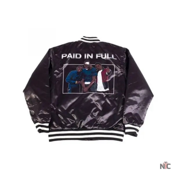 Paid In Full Black Satin Jacket NYC Jackets