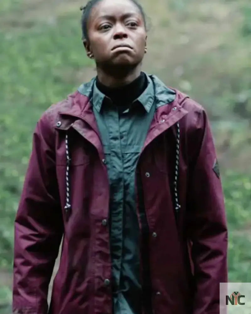 Parallel 2024 Danielle Deadwyler Maroon Hooded Jacket NYC Jackets