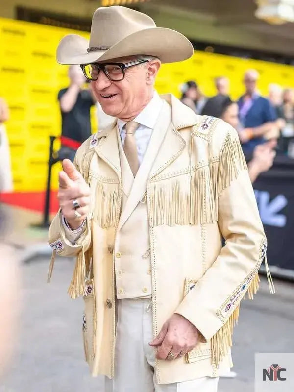 Paul Feig Another Simple Favor Cowboy Leather Jacket NYC Jackets