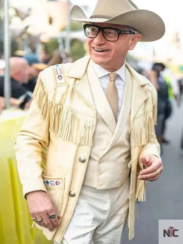 Paul Feig Another Simple Favor Cowboy Leather Jacket NYC Jackets