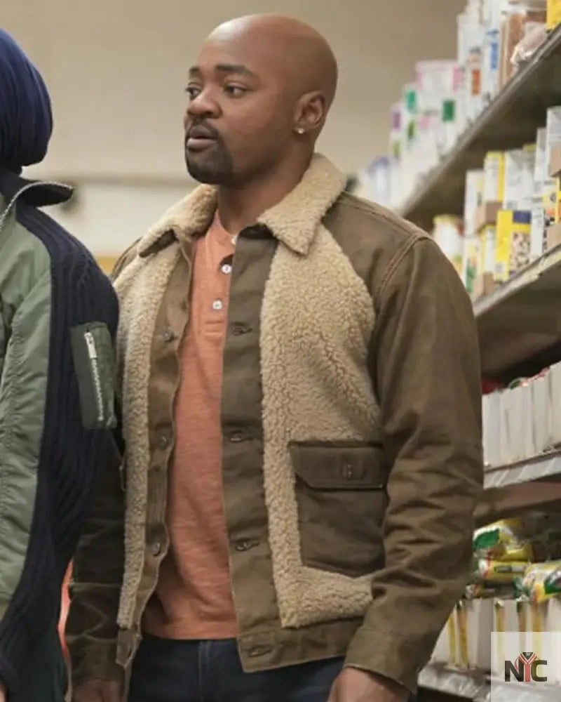 Paul Strickland 9-1-1 Lone Star Brown Shearling Jacket NYC Jackets