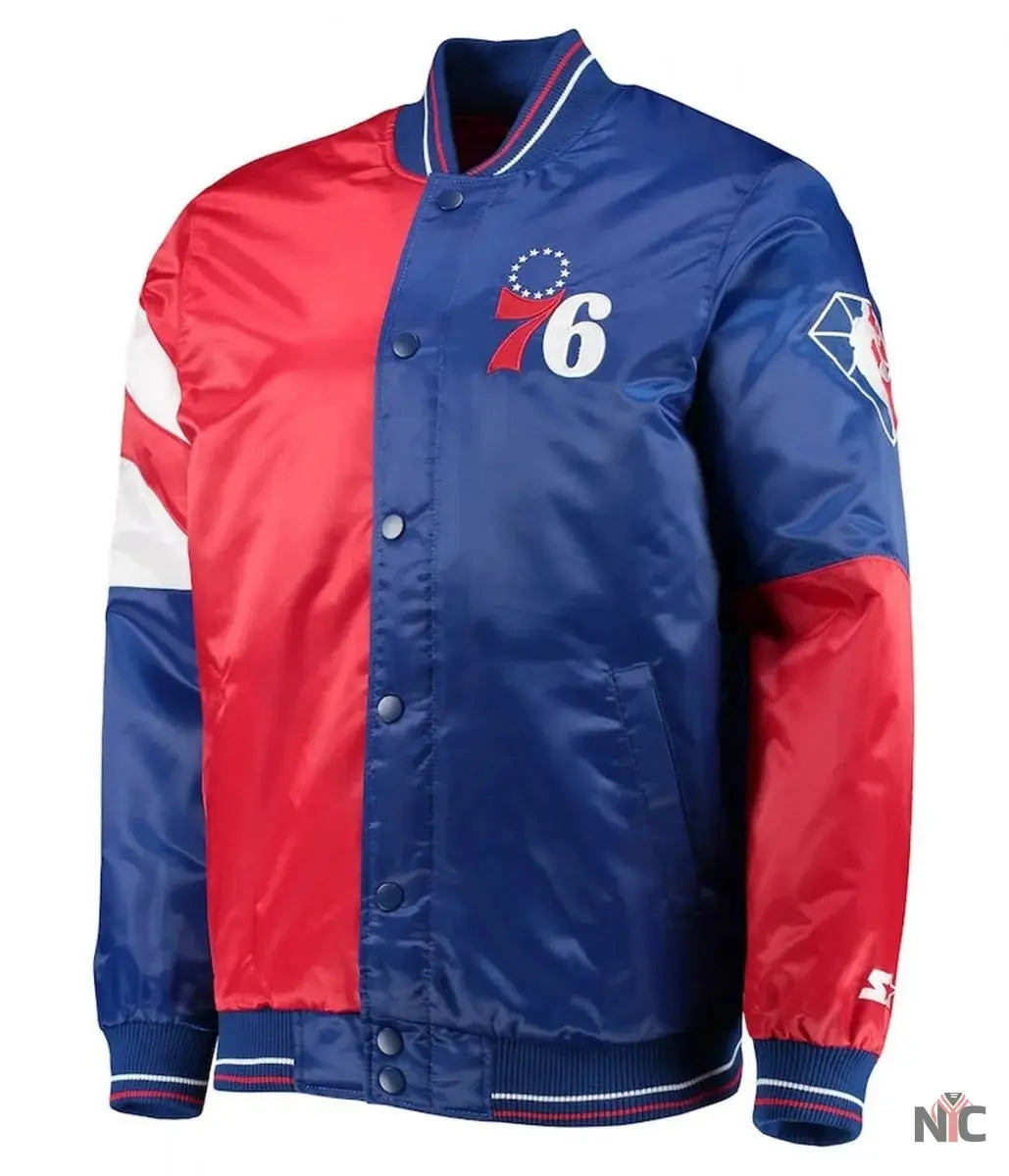 Philadelphia 76ers 75th Anniversary Leader Full-Snap Jacket NYC Jackets
