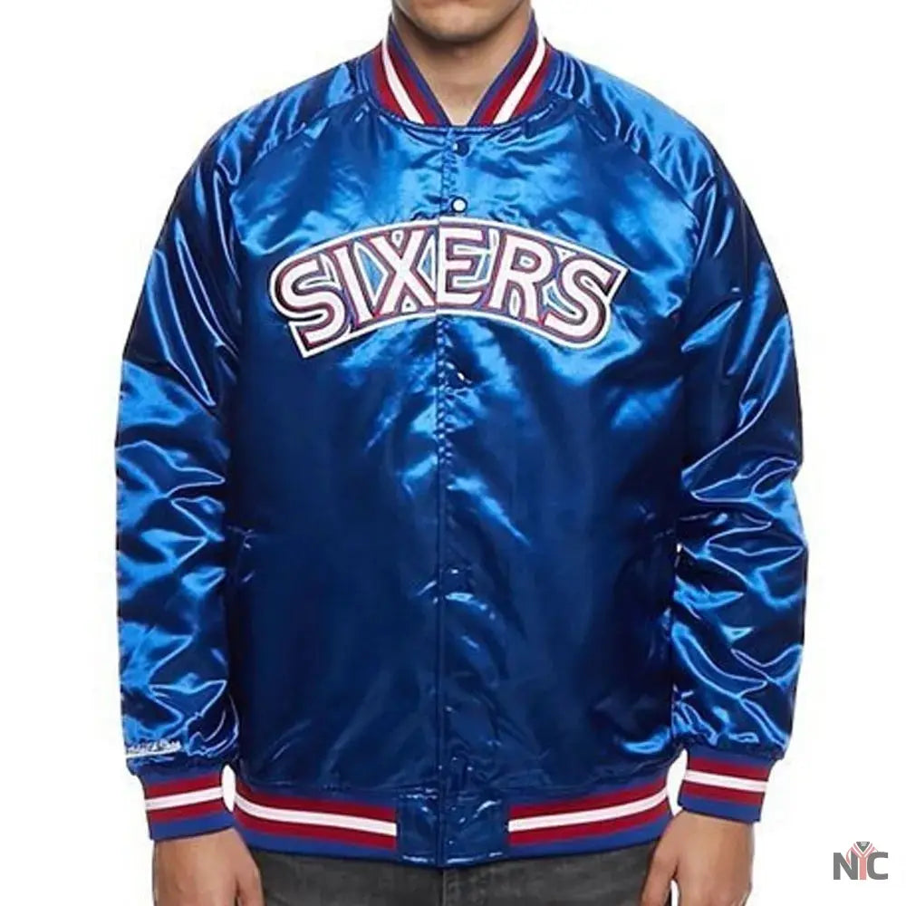 Philadelphia 76ers NBA Tough Season Satin Jacket NYC Jackets