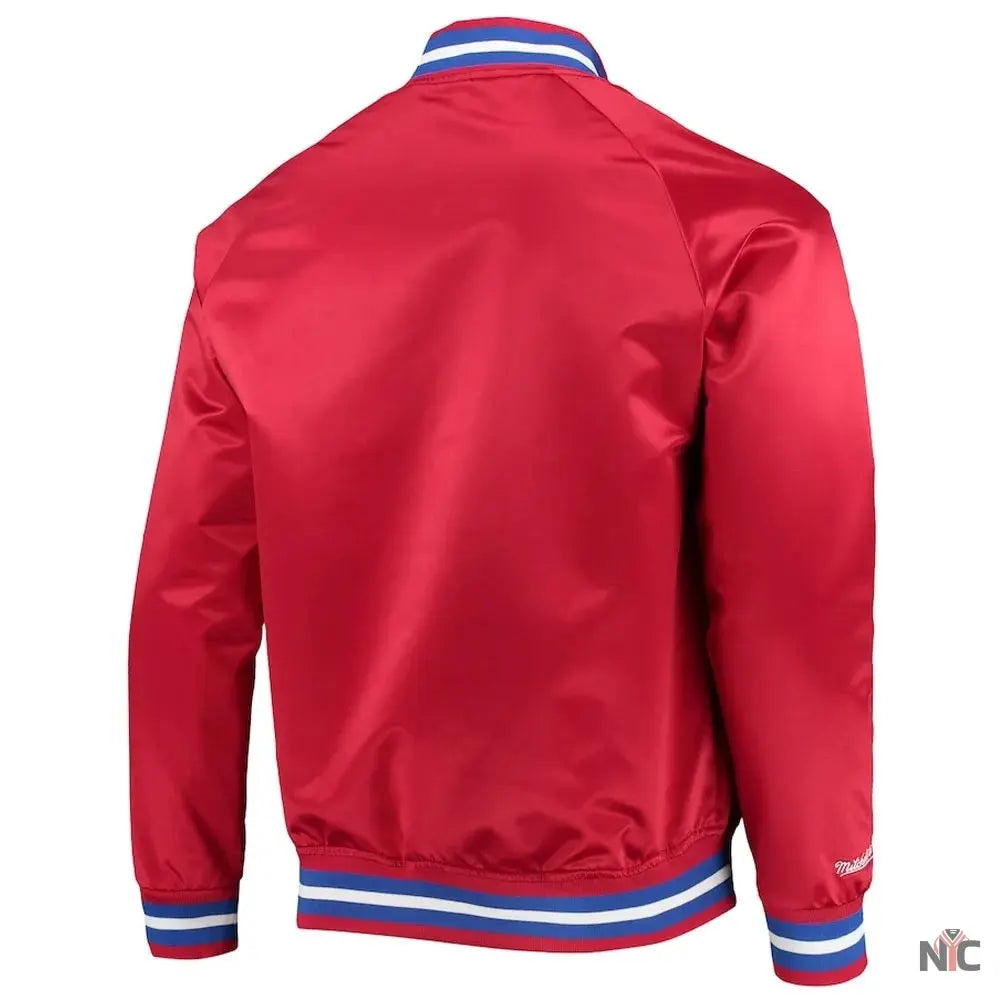 Philadelphia 76ers Sixers Satin Full-Snap Jacket NYC Jackets