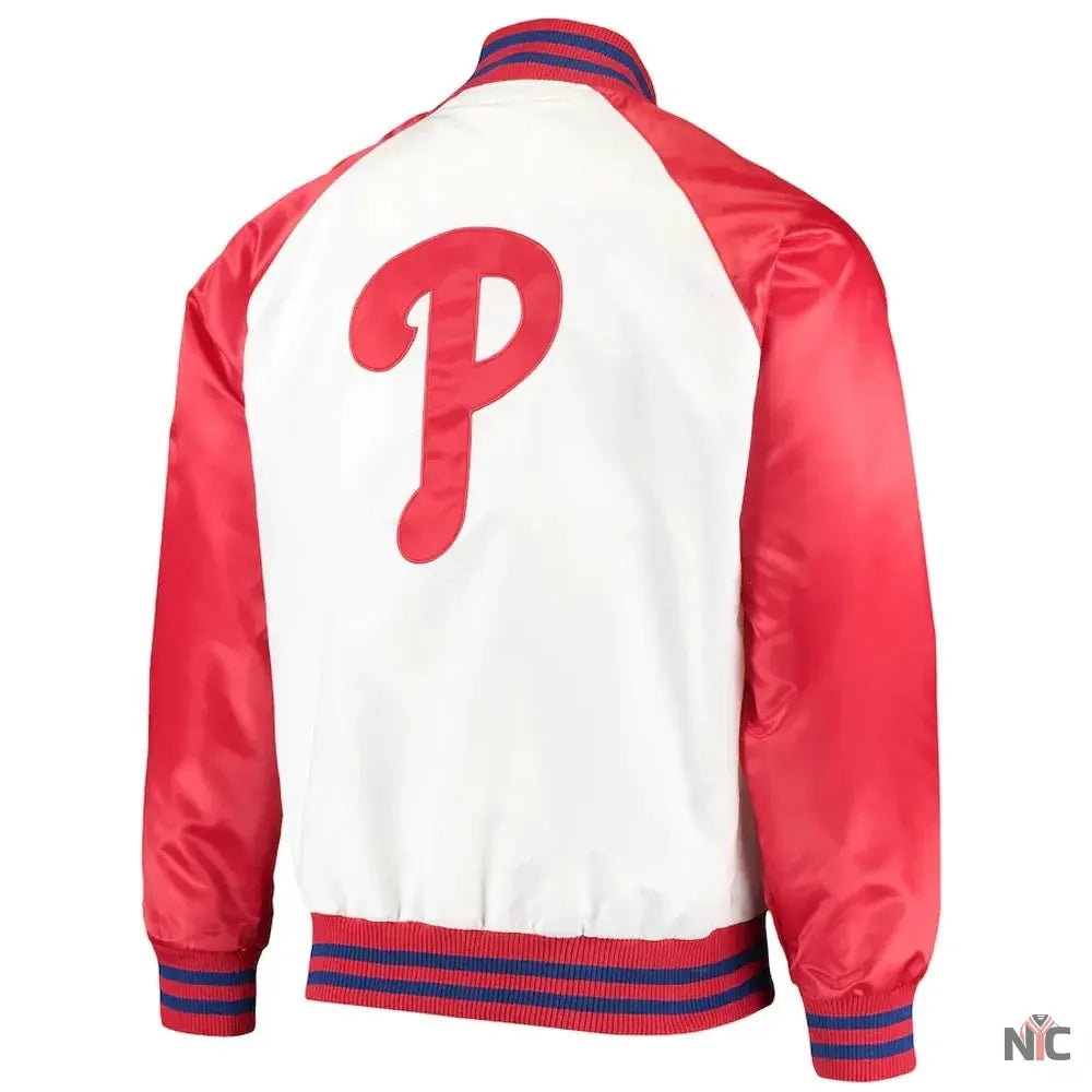 Philadelphia Phillies Clean-Up Hitter Satin Jacket NYC Jackets