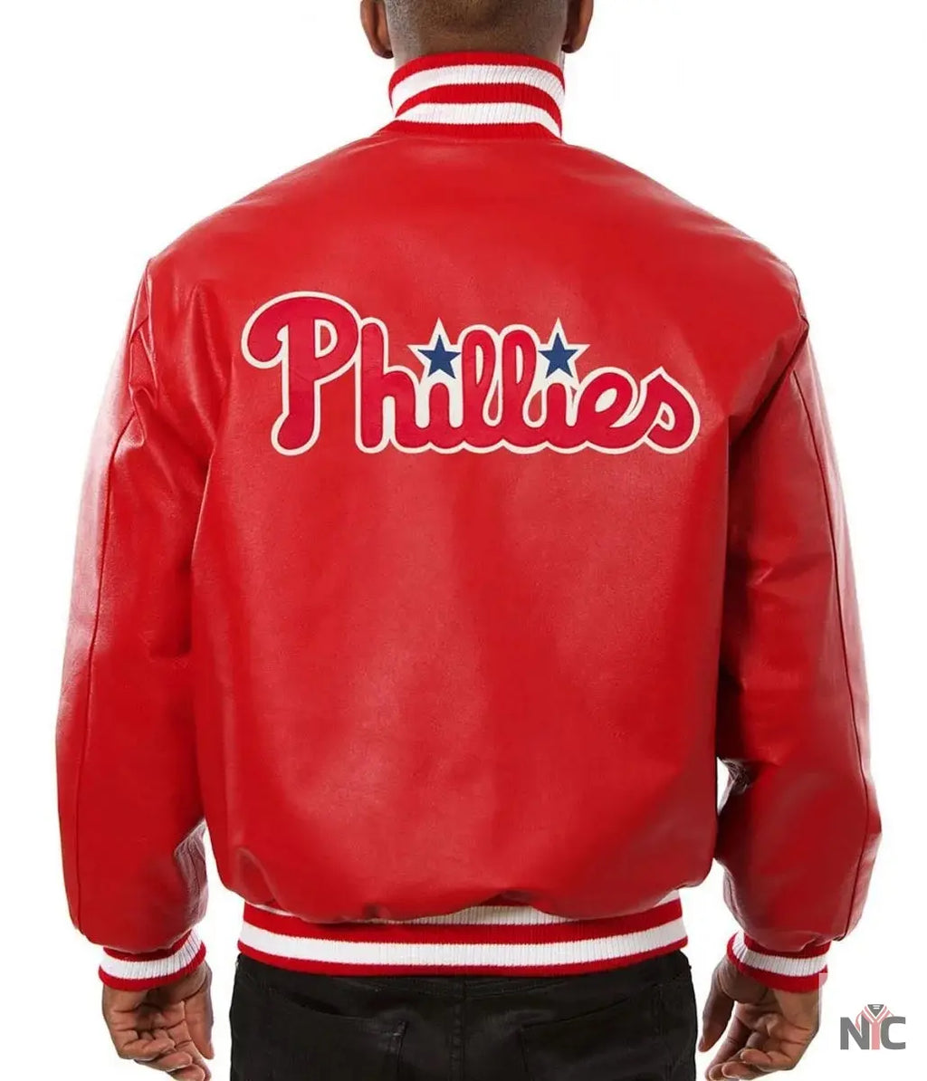 Philadelphia Phillies Letterman Leather Jacket NYC Jackets