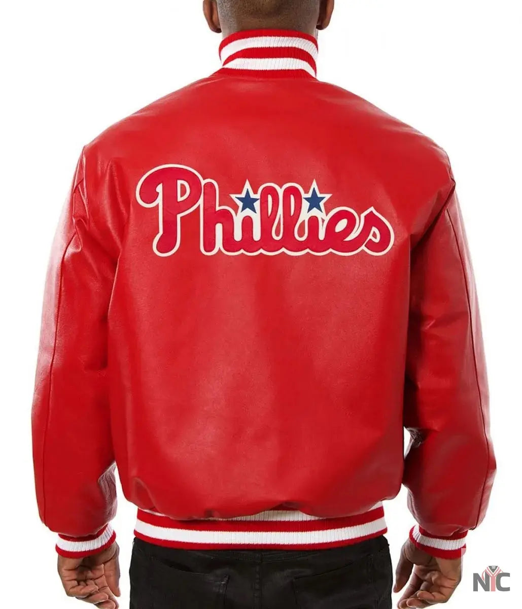 Philadelphia Phillies Letterman Leather Jacket NYC Jackets