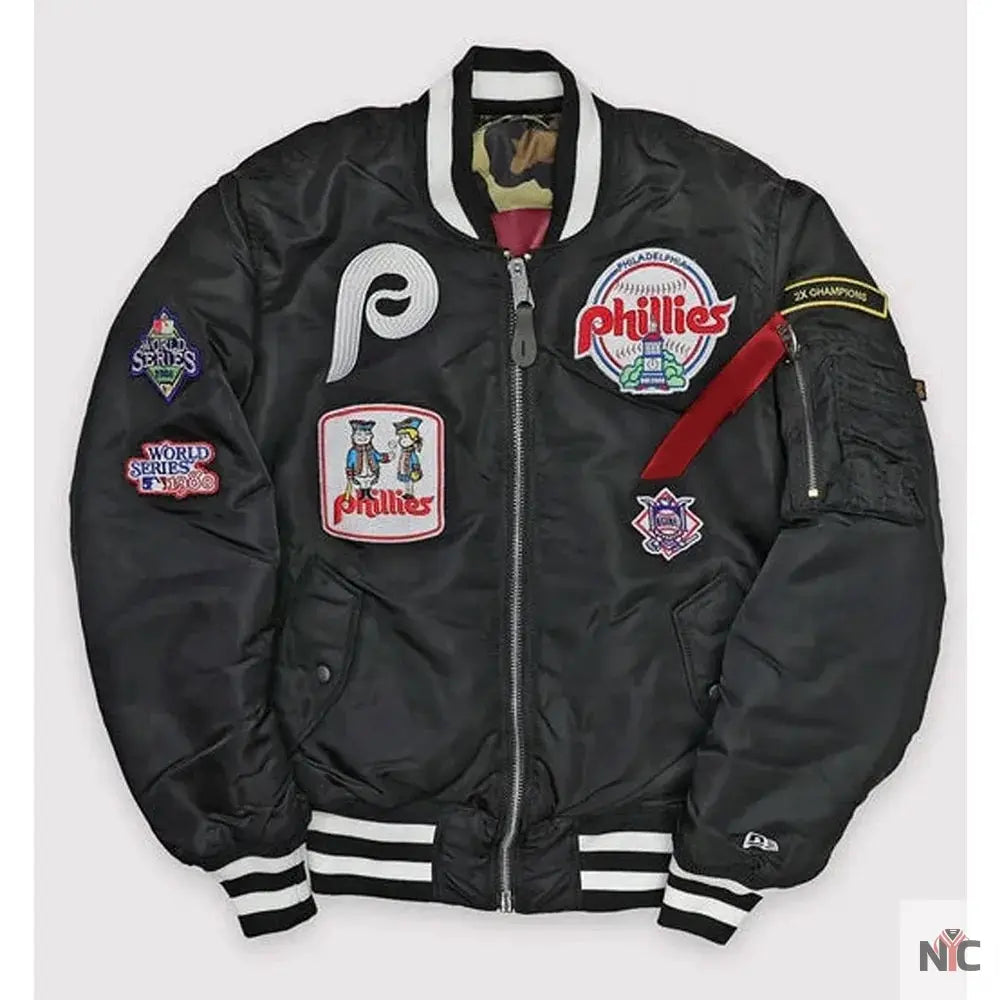 Philadelphia Phillies MA-1 Bomber Jacket NYC Jackets