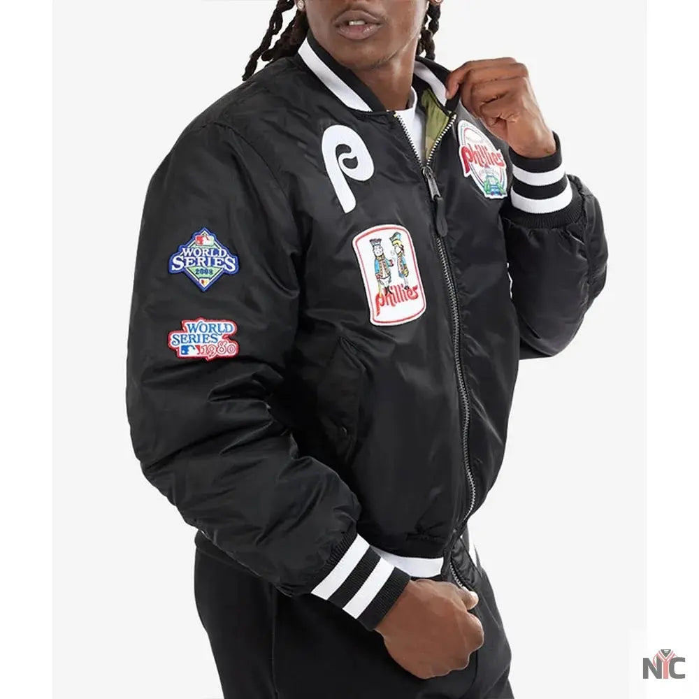Philadelphia Phillies MA-1 Bomber Jacket NYC Jackets