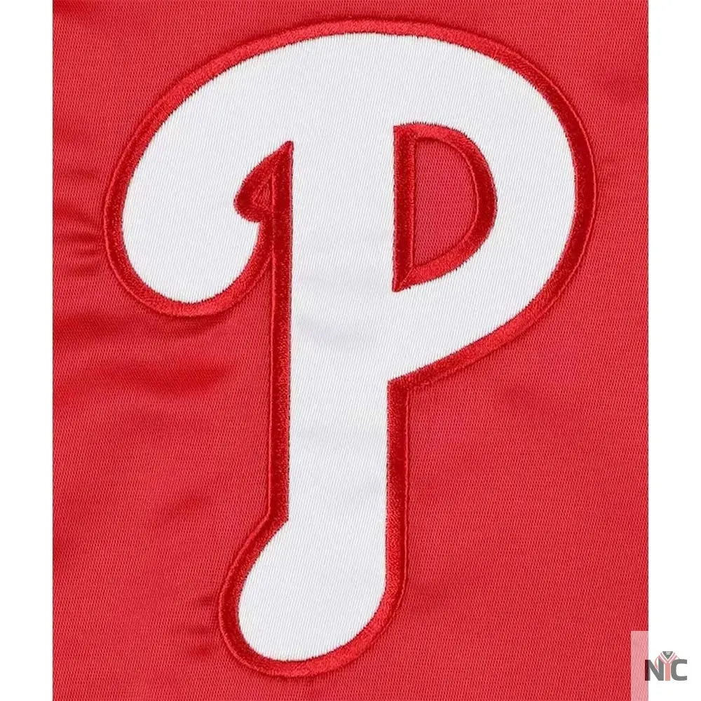 Philadelphia Phillies Midfield Varsity Satin Jacket NYC Jackets