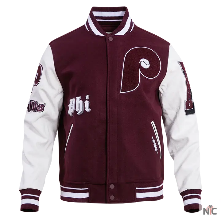 Philadelphia Phillies Old English Varsity Jacket NYC Jackets