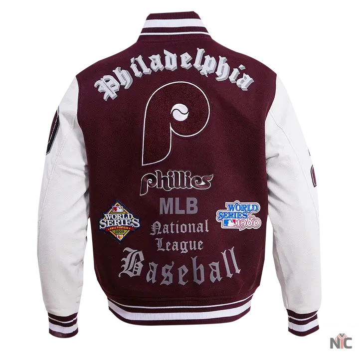 Philadelphia Phillies Old English Varsity Jacket NYC Jackets