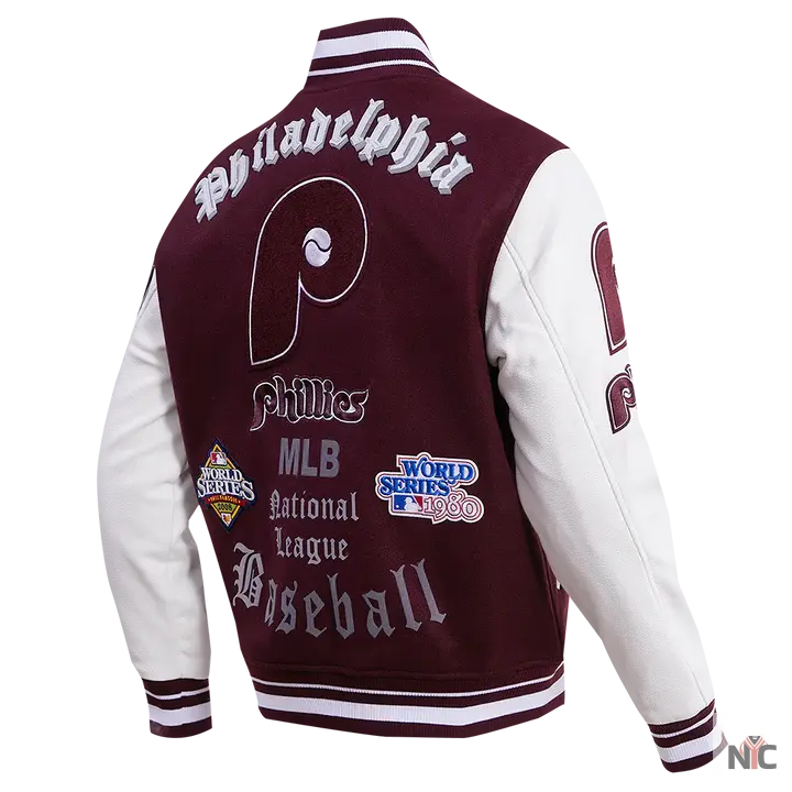 Philadelphia Phillies Old English Varsity Jacket NYC Jackets