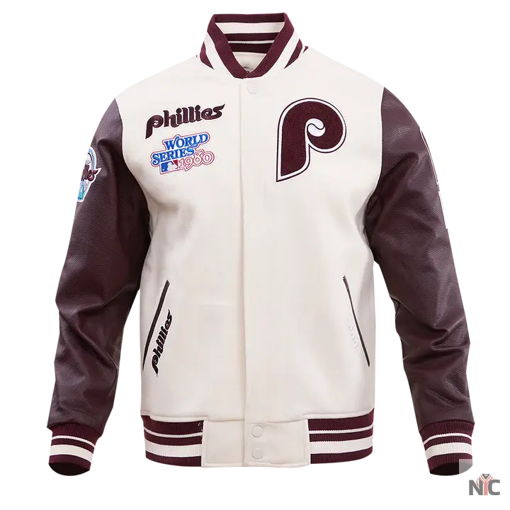 Philadelphia Phillies Retro Classic Rib Wool Varsity Jacket NYC Jackets