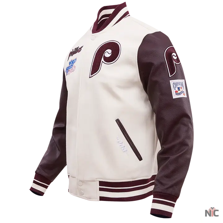 Philadelphia Phillies Retro Classic Rib Wool Varsity Jacket NYC Jackets
