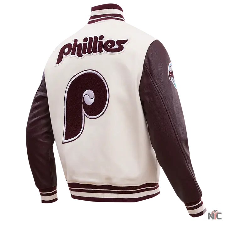 Philadelphia Phillies Retro Classic Rib Wool Varsity Jacket NYC Jackets