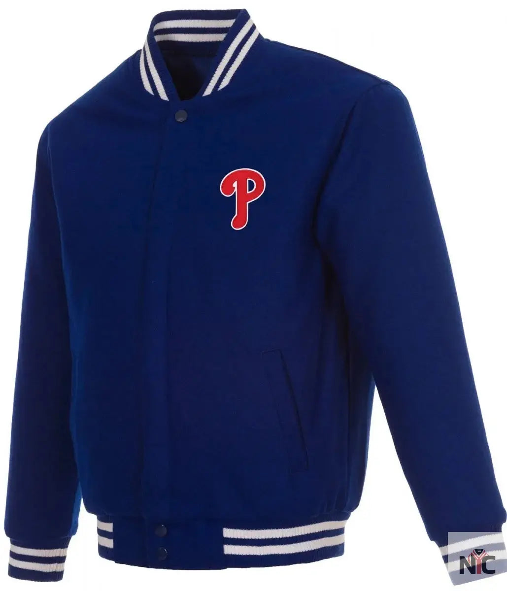 Philadelphia Phillies Royal Wool Jacket NYC Jackets