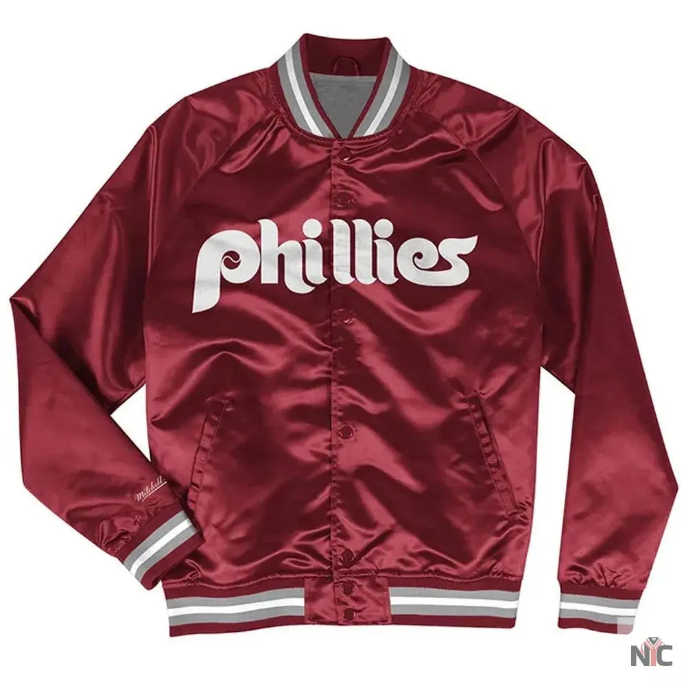 Philadelphia Phillies Satin Raglan Full-Snap Jacket NYC Jackets