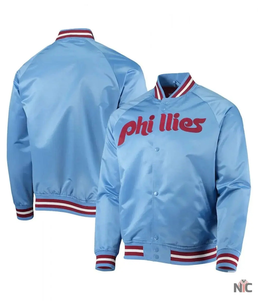 Philadelphia Phillies Satin Raglan Full-Snap Jacket NYC Jackets