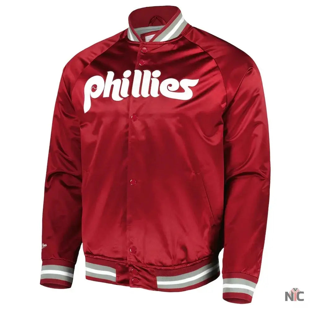 Philadelphia Phillies Satin Raglan Full-Snap Jacket NYC Jackets