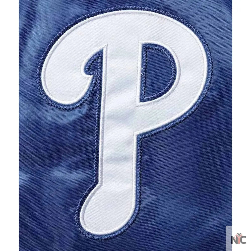 Philadelphia Phillies The Diamond Royal Satin Jacket NYC Jackets
