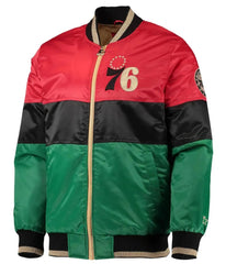 Philadelphia 76ers Satin Full-Zip Jacket