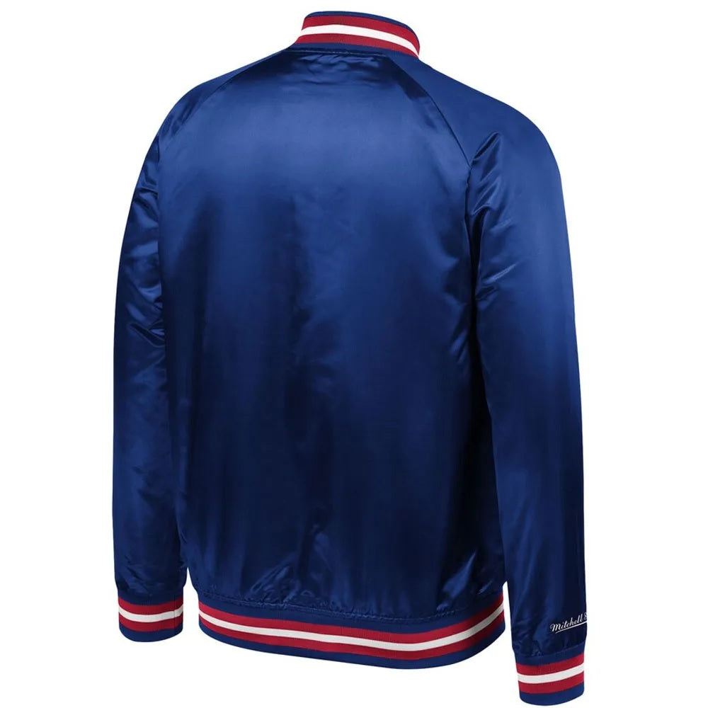 Philadelphia 76ers Sixers Satin Full-Snap Jacket